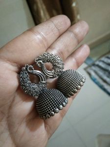 Silver Oxidised Earrings
