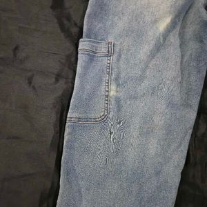 Denim Cargo Pants
