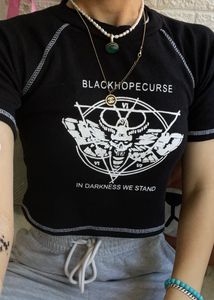 Graphic Print Crop Top