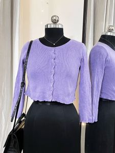 Lavender daal Ribbed Top
