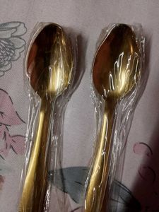 Premium Designer Golden Spoons Set