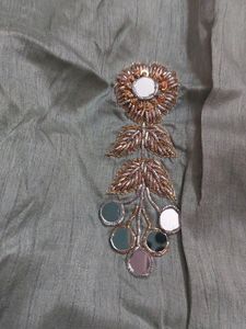 Embroidered Cold Shoulder Blouse
