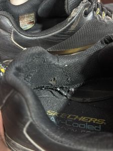 UK-10 Black and Yellow Skechers Trekking Shoes