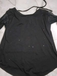Black Bell Sleeve Top