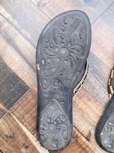 Embroidered Flip Flops (Set Of 2 Pairs)