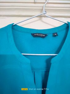Y2k Sea green colour top.