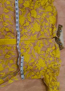 Yellow Cream Anarkali Suit