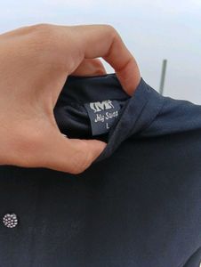 Black Frontslit Sheer Kurti || (L stitched to S)