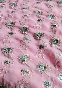 Baby Pink Sequin Saree 💕