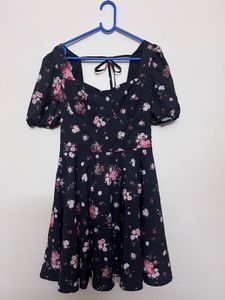 Mini Lowcut Floral Dress