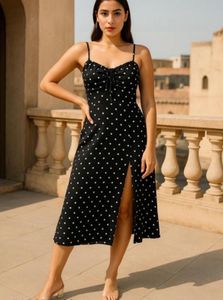 Polka Dot Midi Dress