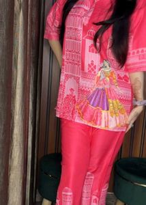 Pink Printed Co-ord Set