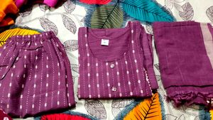 Maroon Kurti Set