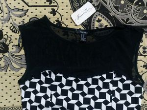 Black &amp; White Bodycon Dress