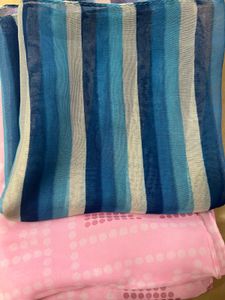 Pink And Blue Scarves Combo