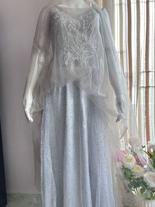 Grey Fully Sequined Gown