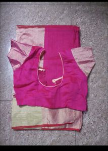 Saree With Streched Blouse