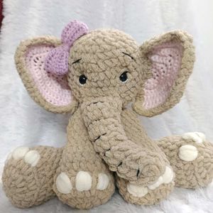 Crochet Elephant Soft Toy 🐘💖