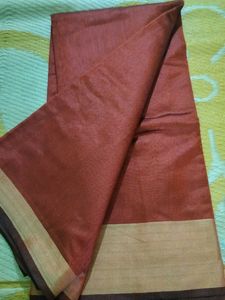 Rust Red Pattu Saree