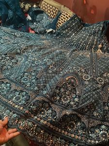 New Morni Blue Colour Lehenga 12 Kali