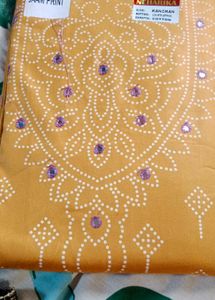 the beautiful dress in bandhani print