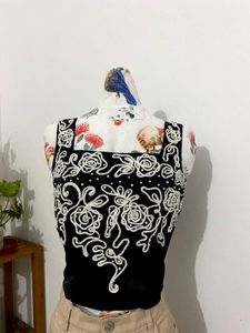 Beautiful black embroidery top