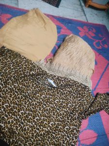 Leopard Print Kurta Set