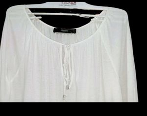White Dress with Eyelet Details