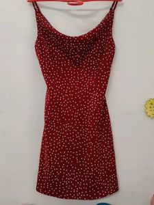 Red Polka Dot Slip Dress