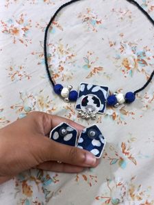 Handmade Choker And Earrings Set💫