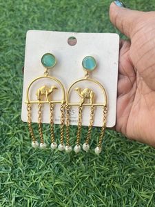 Camel Drop Earrings