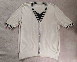 Striped Trim Knit Top