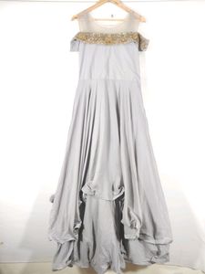 Grey Embroidered Lonk Gown (Women)