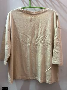 Beige Oversized Tee