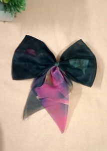 Printed Bow hair clips for women and girls (Multic