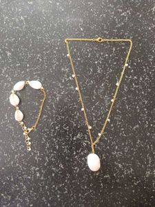Hand made real seashell - gold plated jewellery se