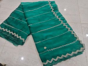 Emerald Green Embellished Saree