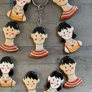 Handmade clay keychain