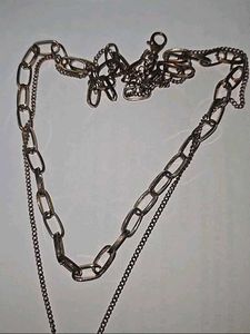 Lock Pendant Layered Chain