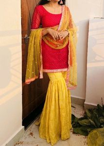Haldi Look Sharara Set