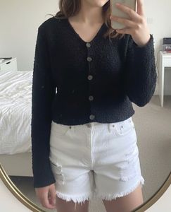 Black Textured  top