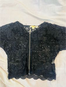 Lace Zip-Up Top or mash to