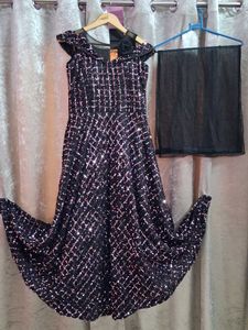 Elegant Black Sequin Party Dress