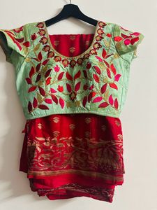 Pure Soft Tussar Silk With Designer Blouse