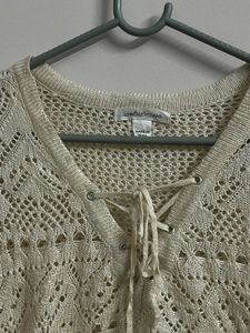 John Paul Richard Lace-Up Knit Top
