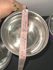 Purple serving Stainless Steel Bowls(Set)