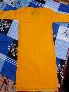 Dark Yellow Colour Kurta