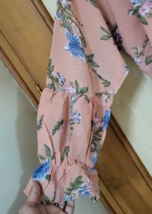 Floral Chiffon Midi Dress Never Used