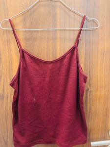 Burgundy Ribbed Coord Set
