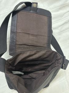 Calvin Klein Leather Messenger Bag